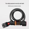 Haistick GNY-74 Portable Bicycle Cable Lock with Taillight Password