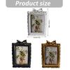 Decorative Tabletop Photo Frame with Antique Bowknot Detail, Resin Portrait Frame for Shelf Styling and Home Accent