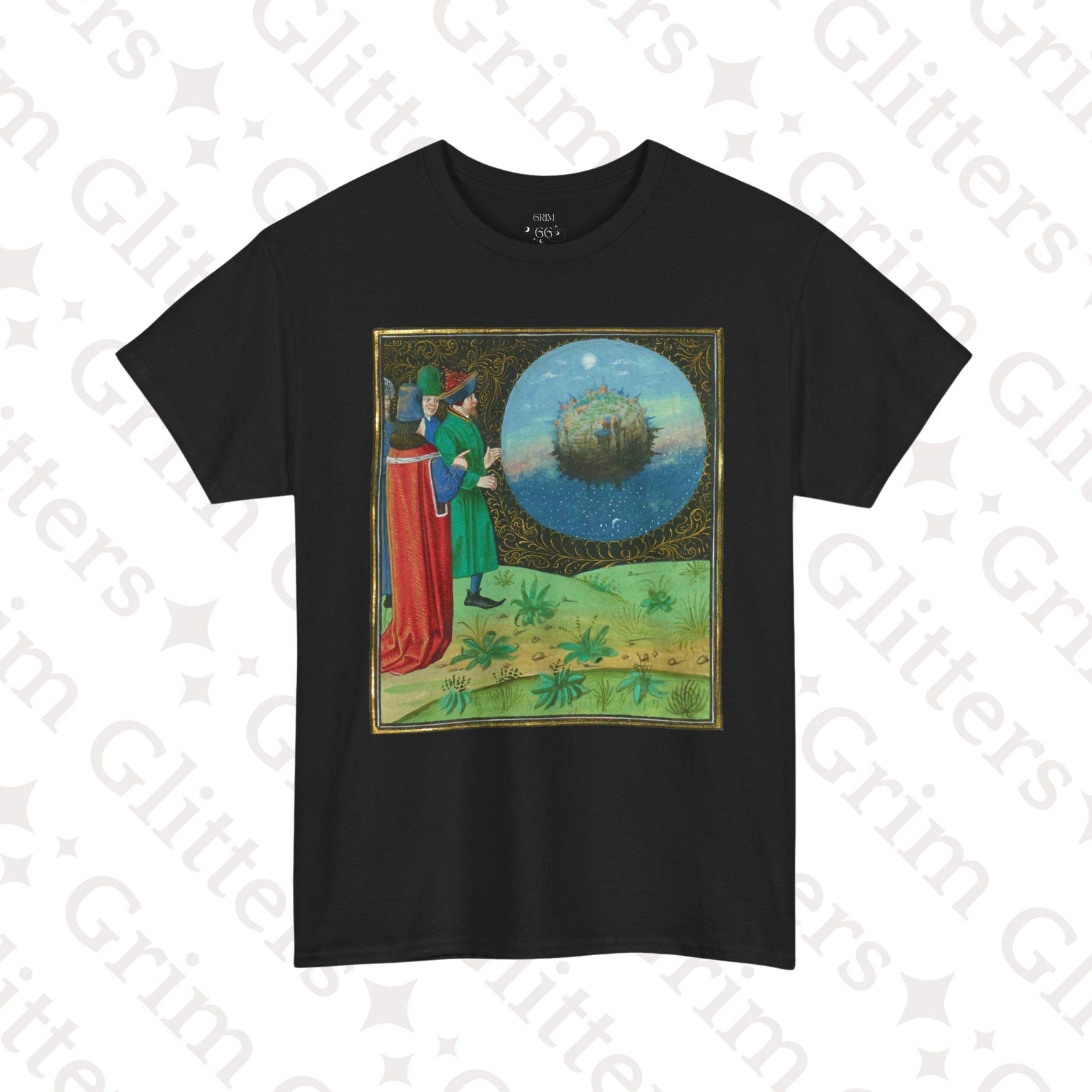 Earth as a Sphere T-Shirt: 15th-Century Medieval Astronomy, Master of Anthony of Burgundy L