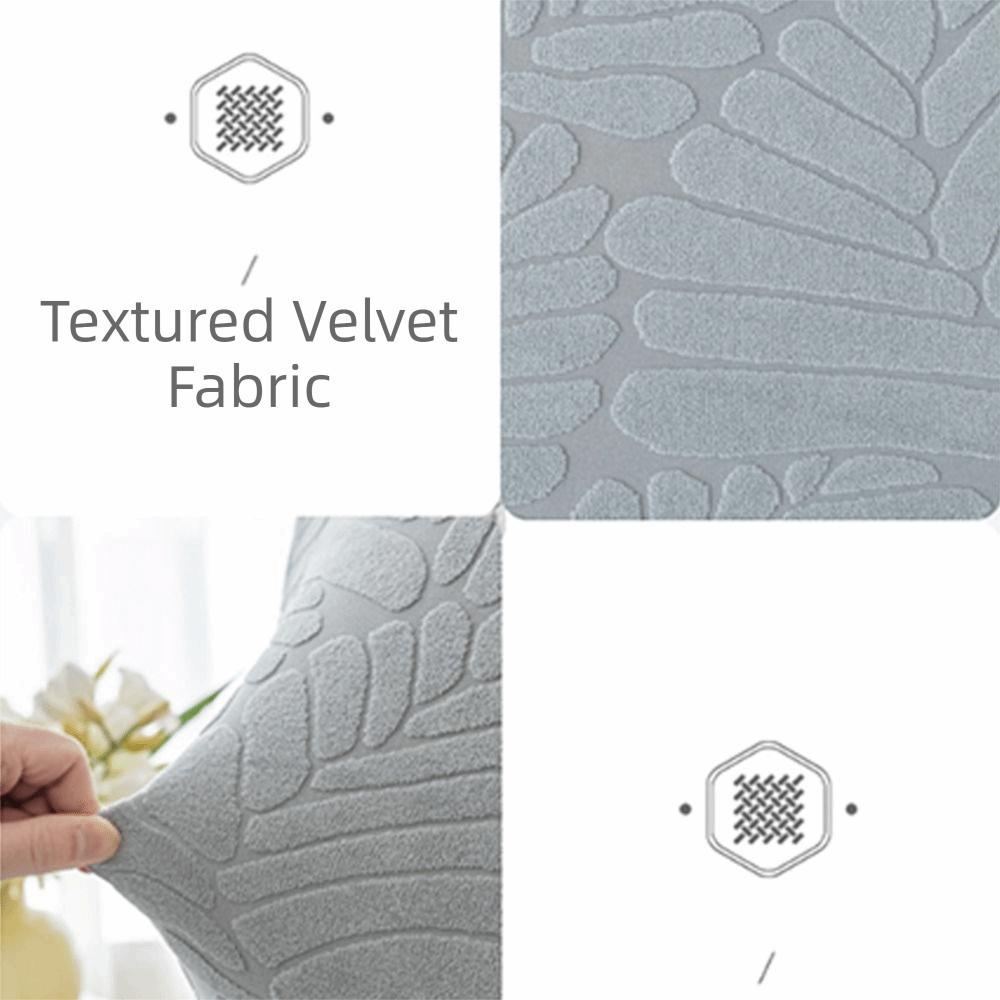 High-elastic Dining Chair Cover Jacquard Anti-slip Integrated Seat Cover Dust-proof Soft Stool Slipcover for Home Decoration