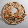 Rattan Woven Round Wall Decor for Living Room Background Wall Macrame Hanging 