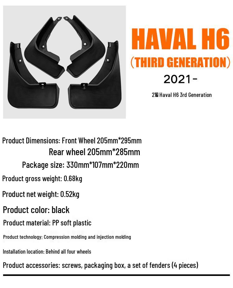 Great Wall Haval H6 3. Gen. Schmutzfängerklappe