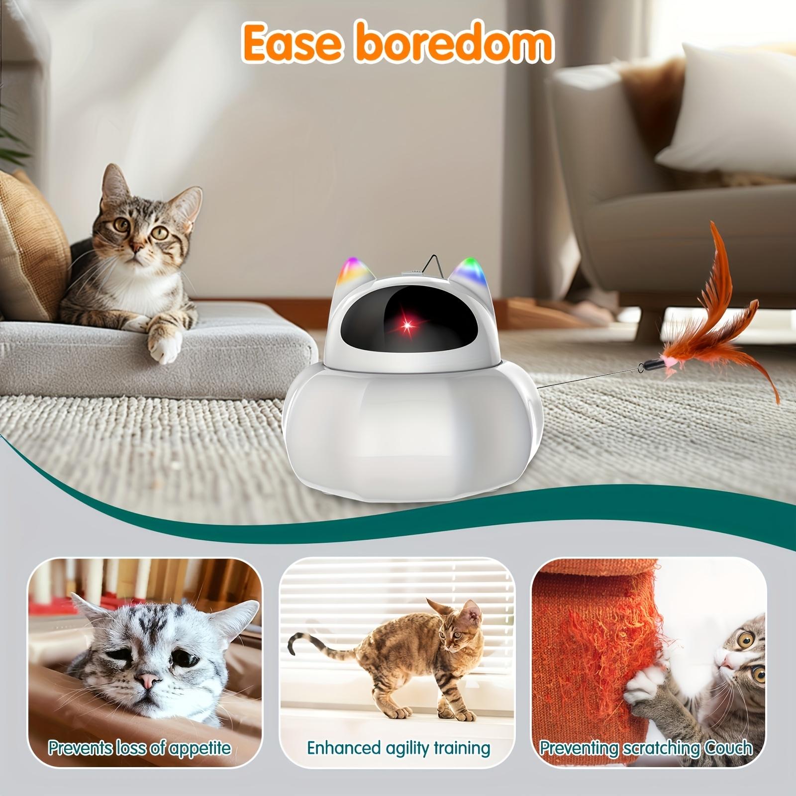

USB Rechargeable Electronic Toys with a Moving Feather, Perfect for Entertaining Bored Cats of All Breeds S зелёный