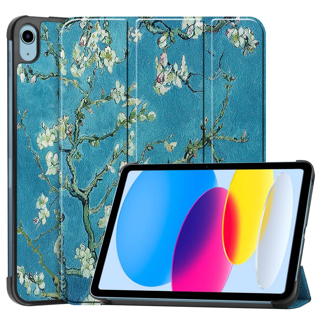 Case for iPad A16 11 2026 iPad 10th 10.9'' with [Tri-fold Stand +  Auto Wake/Sleep],Colorful Premium PU Leather Case Shockproof