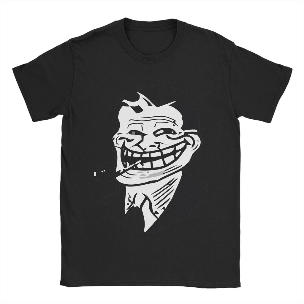 Unisex Trollface Meme Graphic T Shirt Pure Cotton Clothes Novelty Short Sleeve O Neck Tee Shirt Gift Idea TShirts