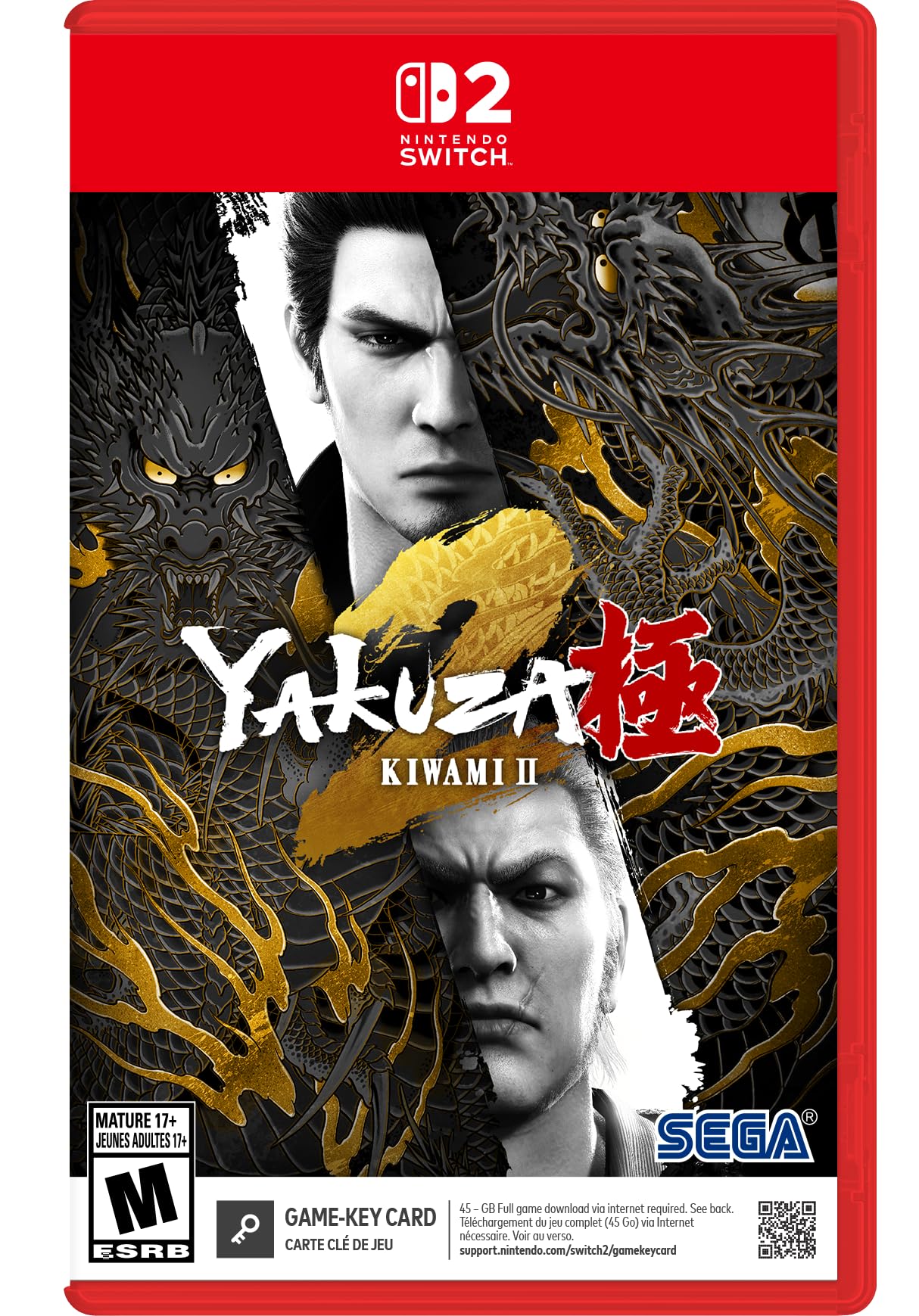Yakuza Kiwami 2 North Switch 2 (Game-Key Card) (Import America) – красный