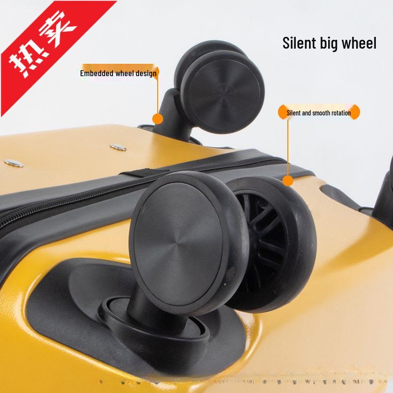 Women's Mini Suitcase 18" & 20" Student Carry-On: Aluminum Frame, Sturdy, Compression-Resistant Trolley Case.