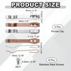 2Set Deep Carry Pocket Clip 2.6"(66mm) Length Universal Folding Knife Pocket Back Clip with Screws Man Knife Replacement Parts