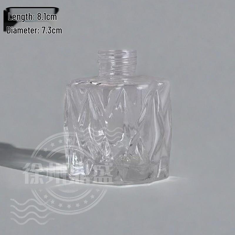 High-End Retro Glass Vase Set: Floor-Standing Transparent Ornaments In Soft Ins Style