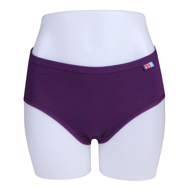 Damen Übergröße Ganzbaumwolle Mittelhohe Taille Atmungsaktive Slips - Einfarbig und Bequem