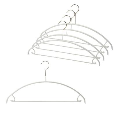MAWA German Non-Slip MAWA Hangers, Set of 5, Universal 42U, White, 10-Year Warranty