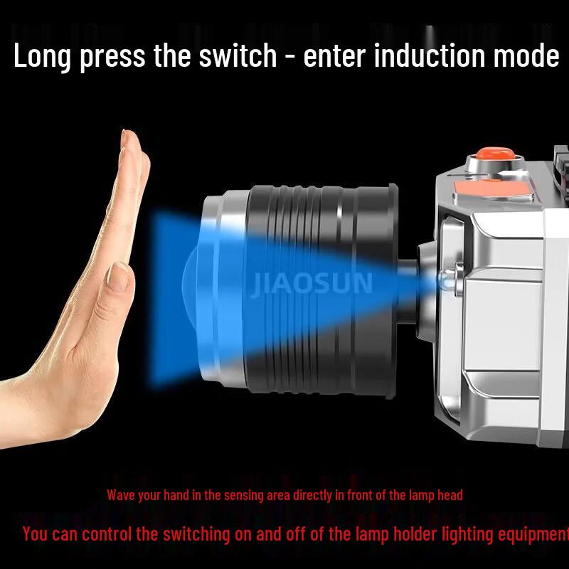 NuFeng Zoomable Sensor Headlamp with Power Bank