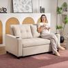 Two-Seater Pull-Out Sofa Bed - Beige