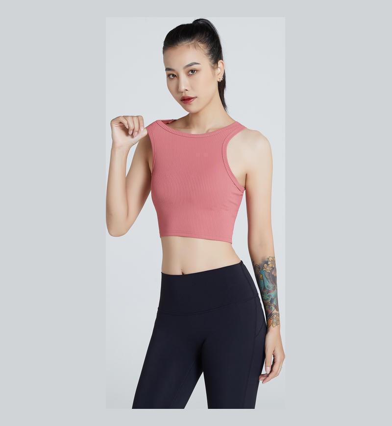 Women's Summer Slim Fit Yoga Vest - Moisture-Wicking, High Elasticity, Sleeveless Casual Wear
