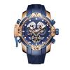 Reef Tiger Men's Military Watch, Rose Gold with a Subtle Blue Dial, Automatic Sports Watch RGA3503, Classic