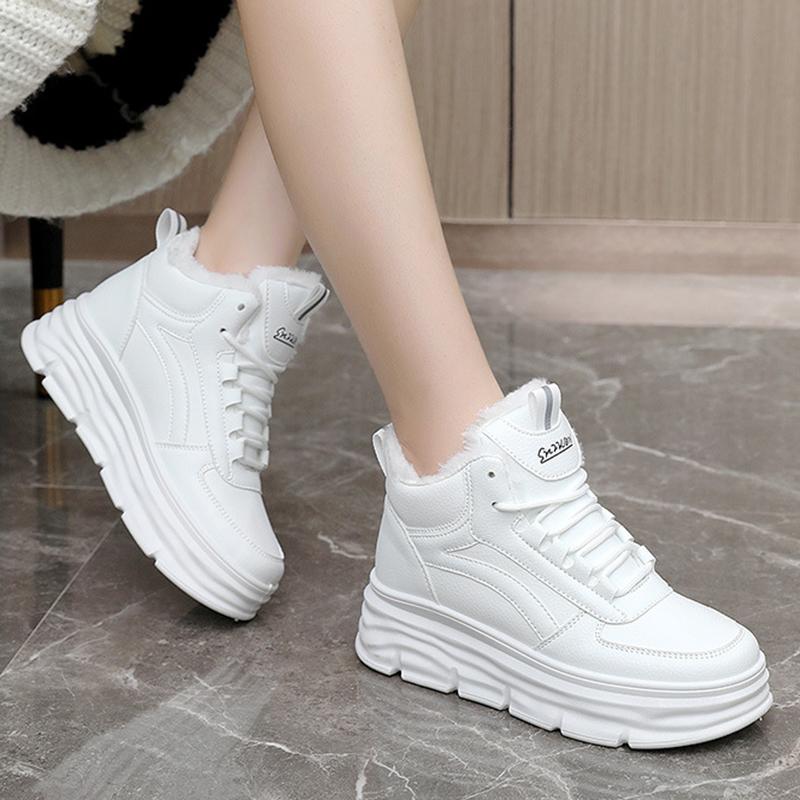 Women's Winter Plush Sports Shoes Short Plush Sneakers Warmth Snow Boots Cotton Shoes Thickened Cotton Shoes Warm Sports Shoes