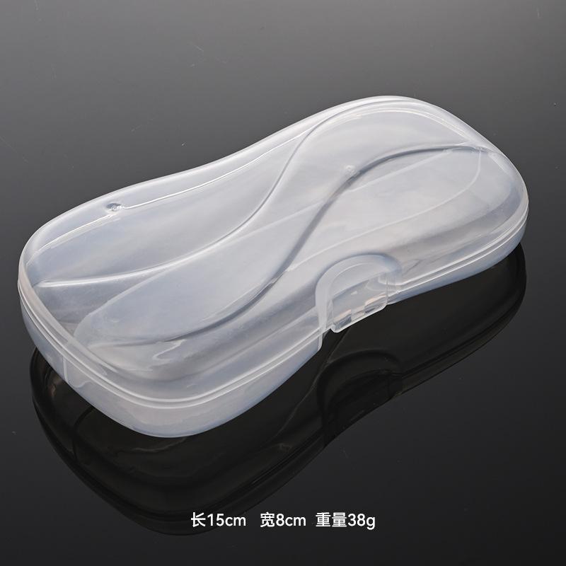 

Пластиковый ящик для детской столовой посуды из полипропилена, пустая коробка для вилок и ложек, набор из двух предметов, небольшая цельная коробка для демонстрации, переносная коробка. прозрачный