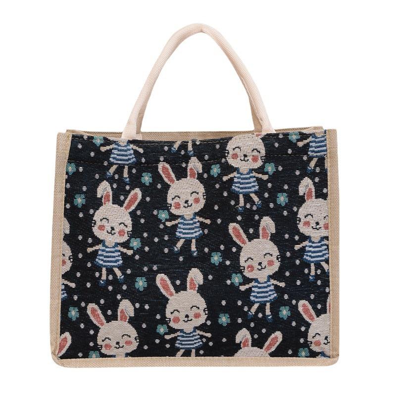 2025 new summer large-capacity student tote bag casual cartoon canvas tote bag