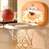 Indoor Mini Basketball Hoop Toy with LED Scoreboard Adjustable Height Wall Mount Basketball Shoot Game Toddlers Boys Cartoon Animal Basketball Hoop