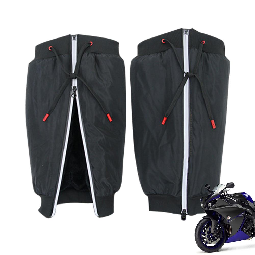 Motorcycle Leg Warmers Thickened Leg Warmers For Women Men Waterproof Leg Gaiters Snowproof Knee Brace With Reflective Strips