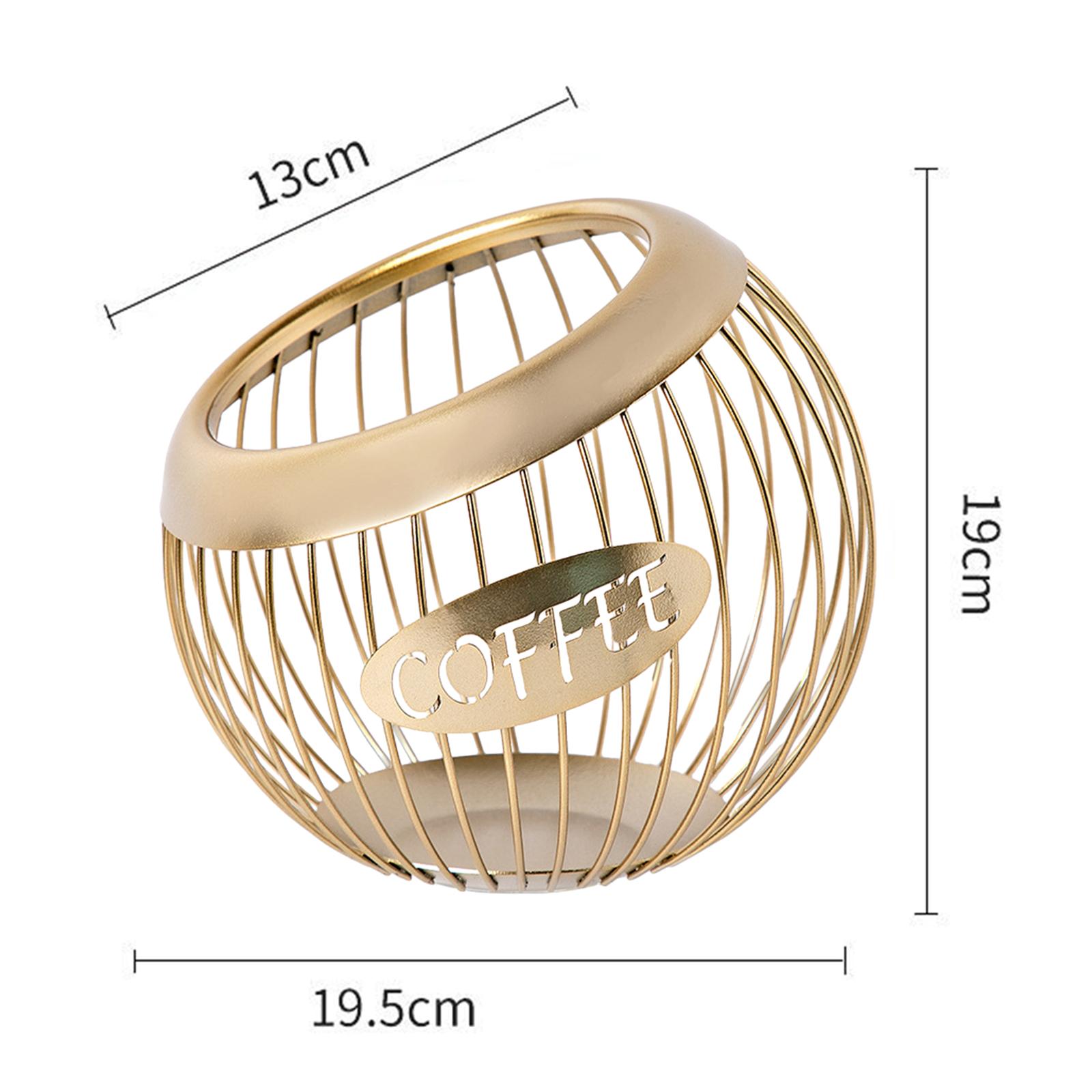 

Корзина для хранения кофейных капсул Iron, многофункциональный держатель для кофейных капсул, контейнер для закусок и конфет, экономящий место кофейный аксессуар