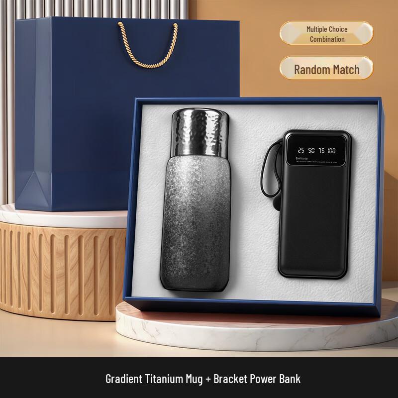 

LaiLuo Titanium Insulated Cup & Power Bank Gift Set