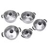 5PCS Cookware Set with Glass Lids Stainless Steel Milk Pot Kitchen Cooking Set for Induction Cooktop