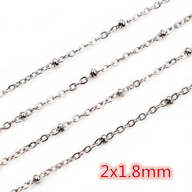 5 Meters/Lot Never Fade Stainless Steel Multi Styles Necklace Chains For DIY Jewelry Making Findings Accessories Handmade