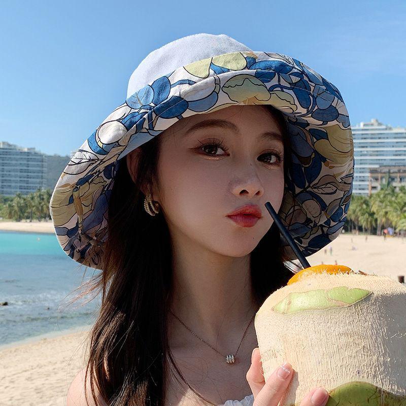 Women's Double-Sided Wide-Brim Bucket Hat - Breathable, UV Protection for Summer Outdoor Activities