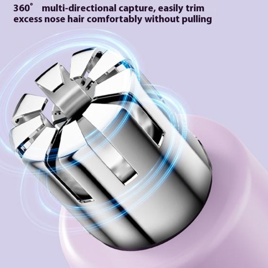 2-in-1 Electric Eyebrow Trimmer And Nose Hair Groomer for Women USB Rechargeable Facial Hair Trimmer Portable Pain-Free Precision Grooming Tool