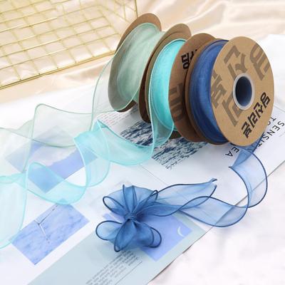 1 Roll Organza Ribbon Flexible Beautiful Washable Fancy Banquet Festival Gifts Sheer for Present