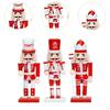 3x Nutcracker Figurine Wooden Christmas Decor Traditional Crafts Ornament for