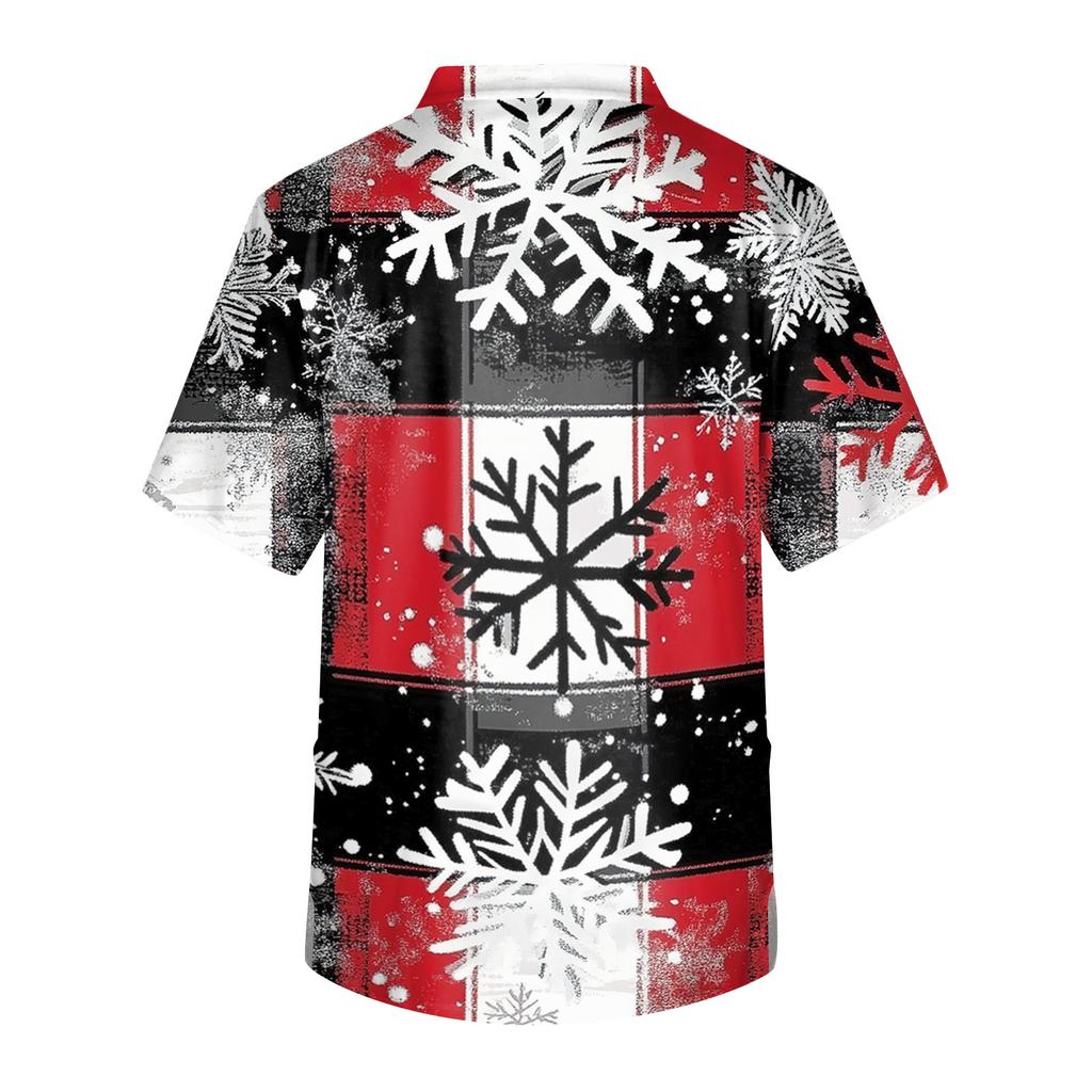 Herren Kurzarm V-Ausschnitt Druck Brusttasche Pflegeoberteil