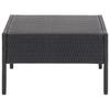 6 Piece Garden Lounge Set with Cushions Poly Rattan Black