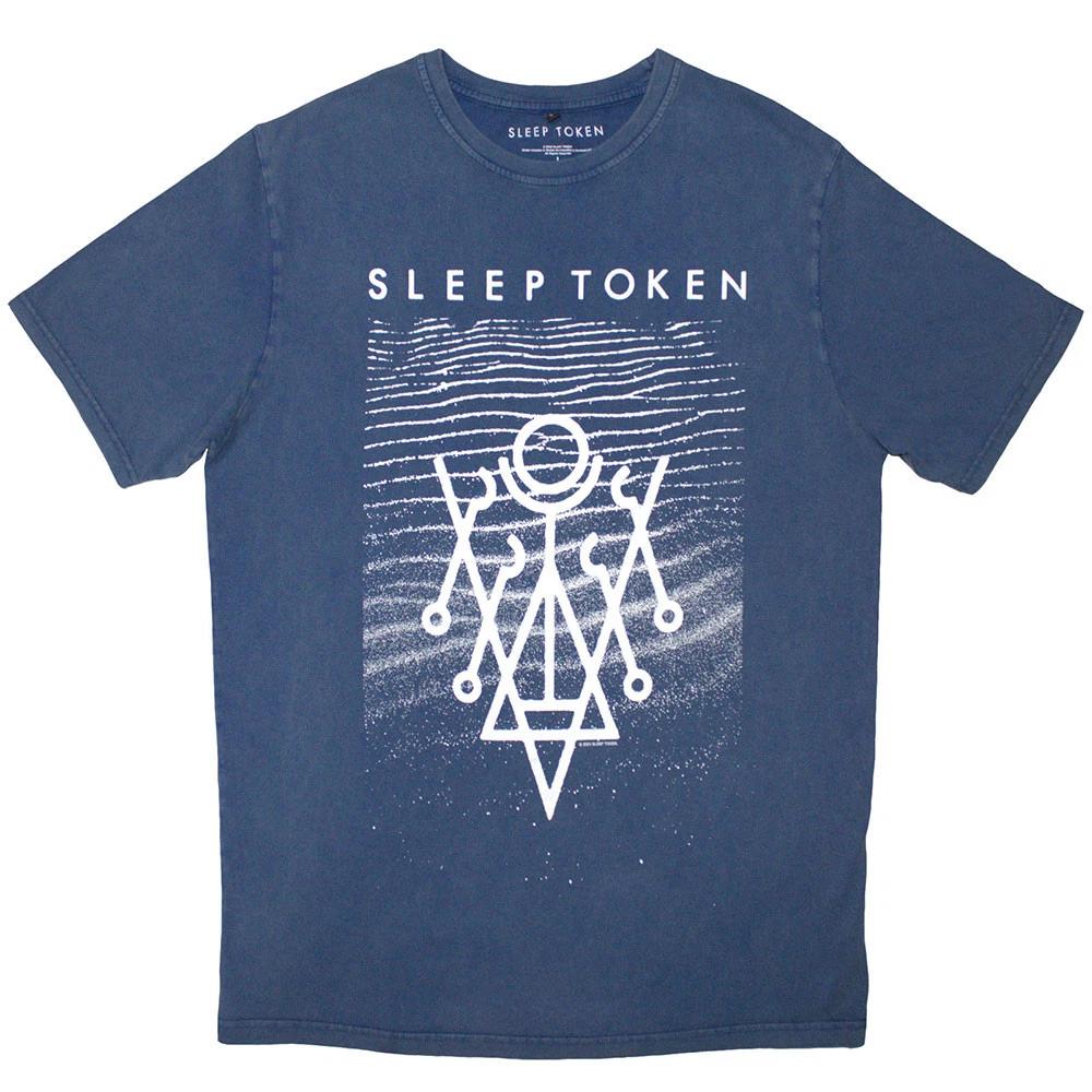 Унисекс футболка Sleep Token с эффектом стоунвош: Дать (Синий джинсовый) S