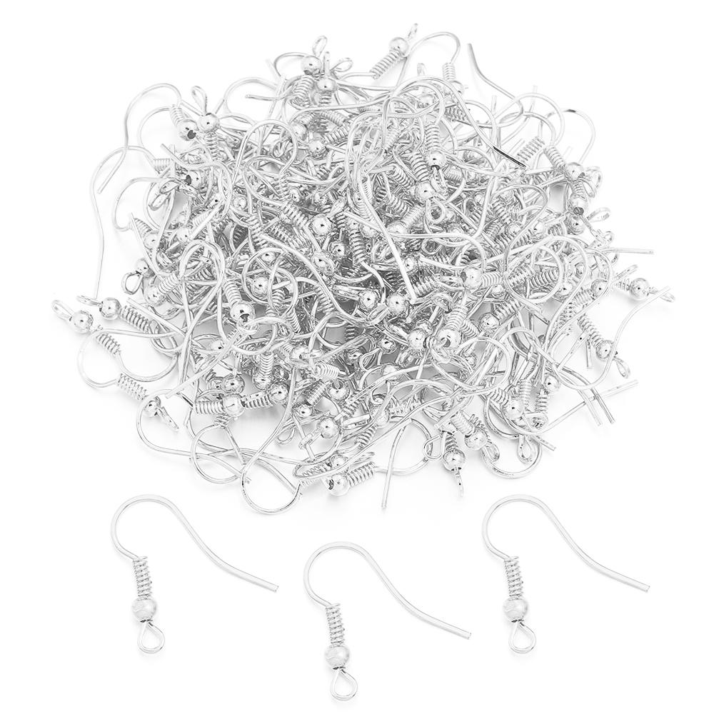 100-200pcs Iron Earring Hooks DIY Earring Findings Earrings Clasps Ear Hooks Earring Wires For Jewelry Making Supplies Wholesale