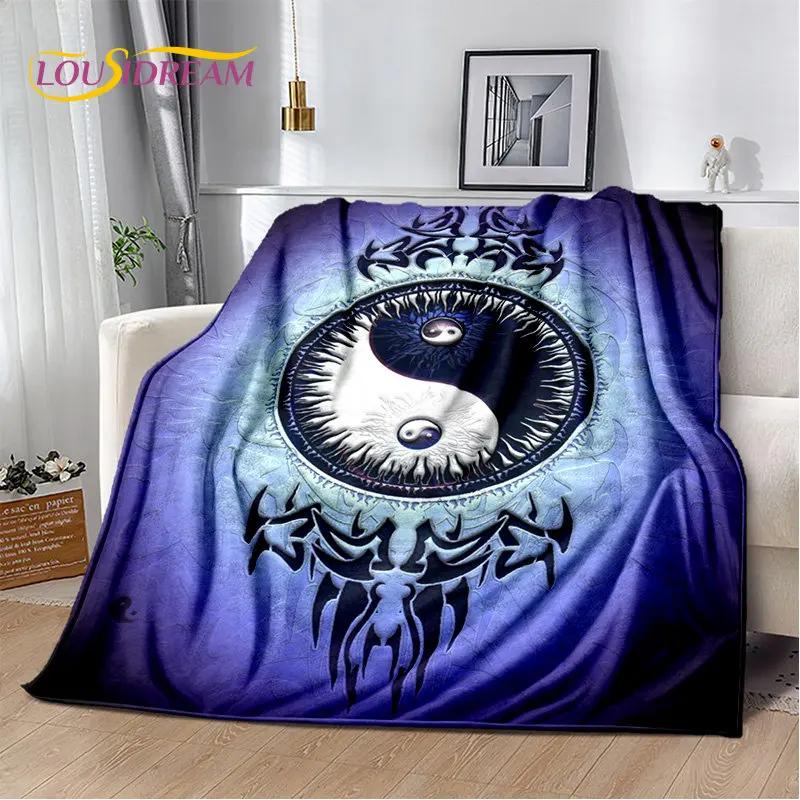 3D Chinese Tai Chi Bagua Yin Yang Soft Plush Blanket,Flannel Blanket Throw Blanket for Living Room Bedroom Bed Sofa Picnic Cover