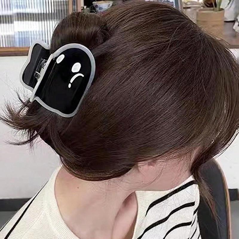 1pc Halloween Cute Ghost Hairpin Female Back of Head Cross Hair Shark Clip High End Hair Accessory
