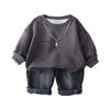 Kids Casual Long-Sleeve Set, Comfortable Daily Wear Outfits