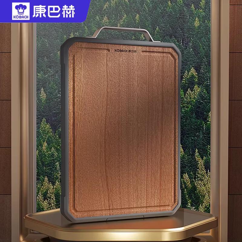 

Elevated Double-Sided Stainless Steel & Ebony Wood Cutting Board