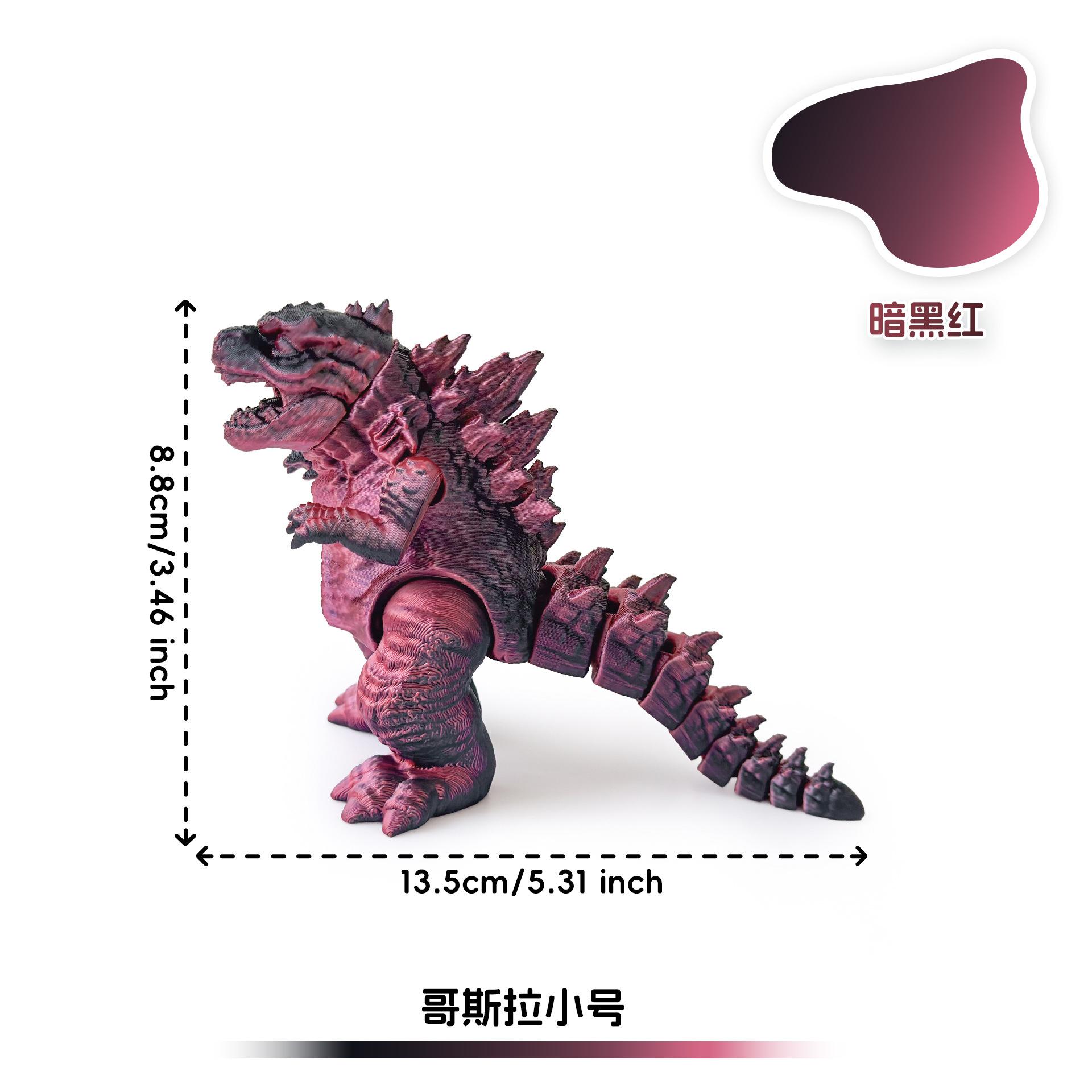 

Colourful Dinosaur 3D Printed Toy Joint Movable Simulation Dinosaur Toy Statue Desktop Decor Ornament Decompression Toy Boy Gift