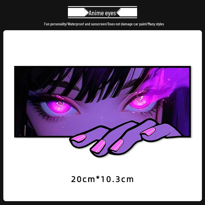 Anime Augen Rücklicht Aufkleber: Einzigartige Rennrad- & Autodekoration