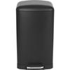 KITCHEN MOVE Pedal Bin - Matte Black Steel - 40L GREENWICH