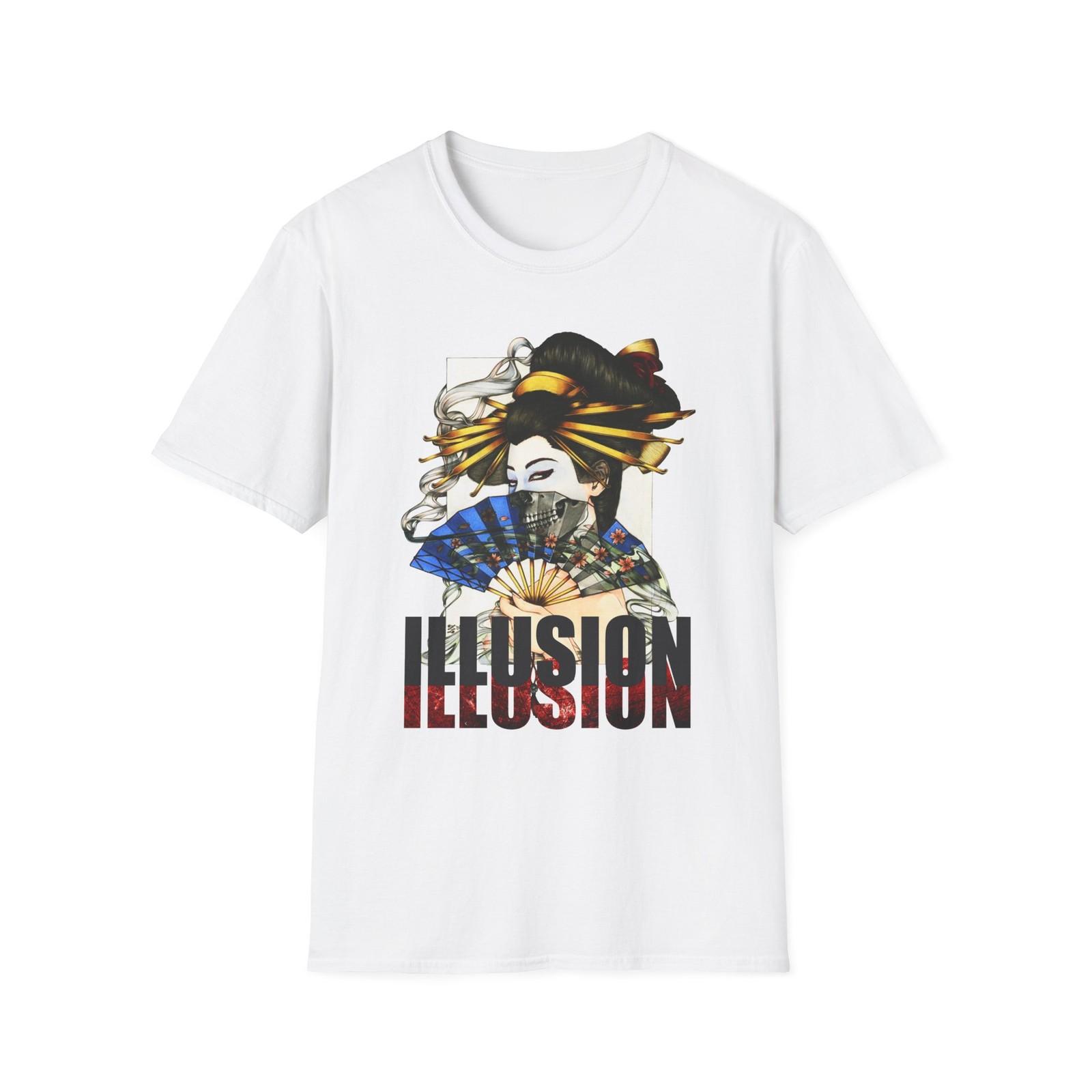 Illusion Graphic Unisex Softstyle T-Shirt, Casual Wear, Anime Fan Shirt 3XL