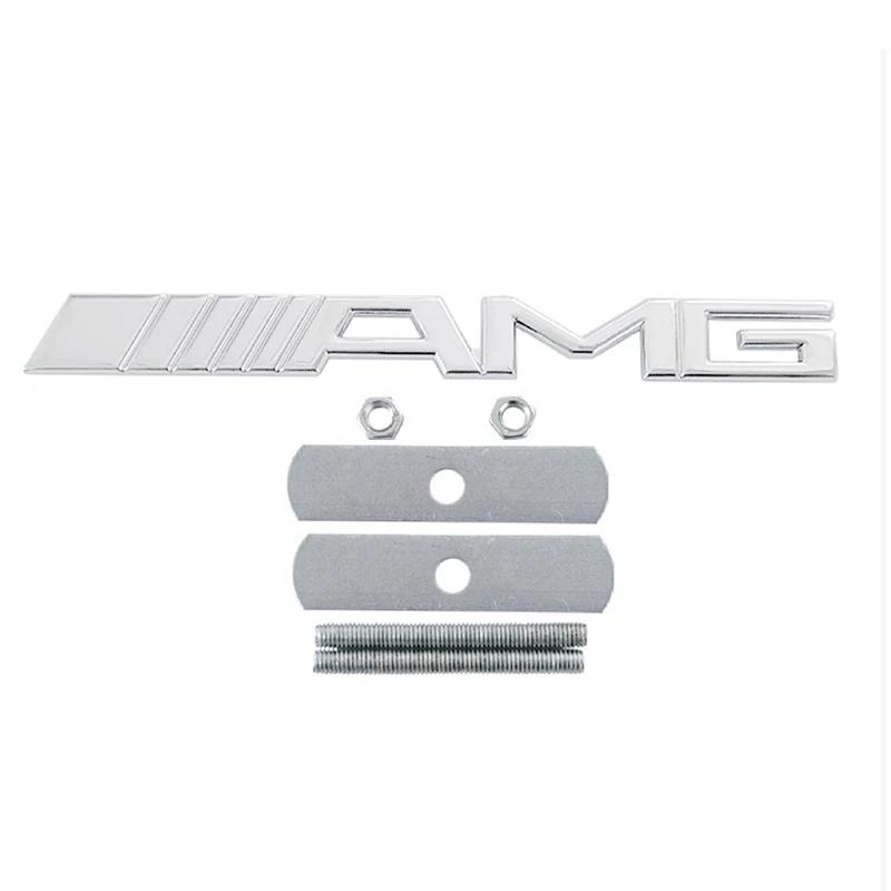 

C200 E200 For Mercedes Benz Car Rear Trunk Badge Decal Front Grille Emblem Accessories for Mercedes Benz AMG W204 W205 W210 W211 срібний