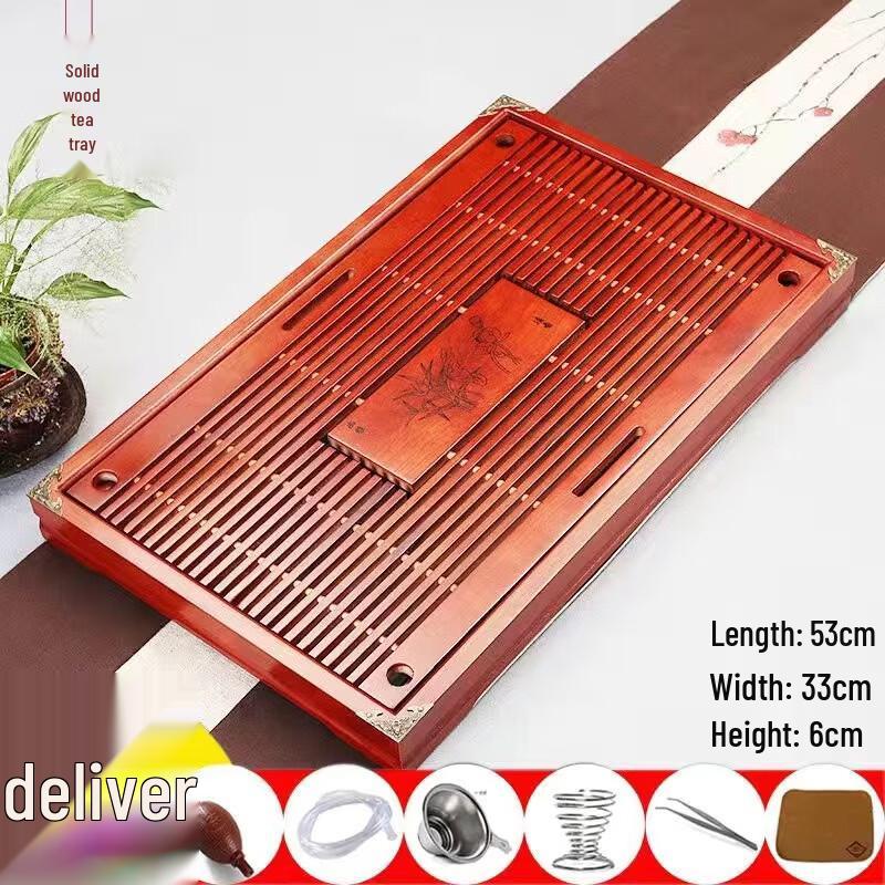 Xihe Bamboo Tea Tray with Drainage