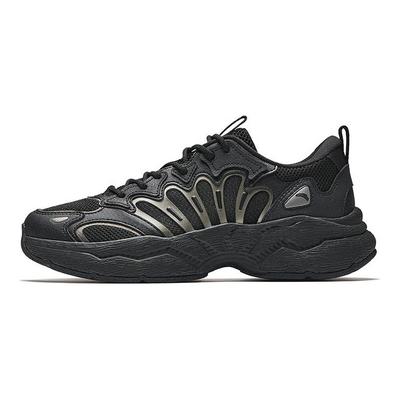 Meteor 3 Trendige Lässige Rutschfeste Atmungsaktive Low-Top Dad Schuhe Herren Sneaker Basic-Schwarz 112538851-1