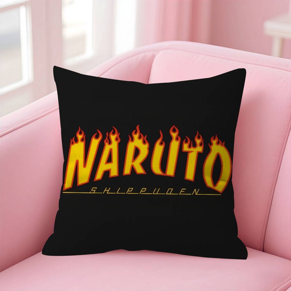 Anime Narutoes Logo Maple Design Cushion Cover Happy Autumn Harvest Decor Holiday Decorati Pillow Cover