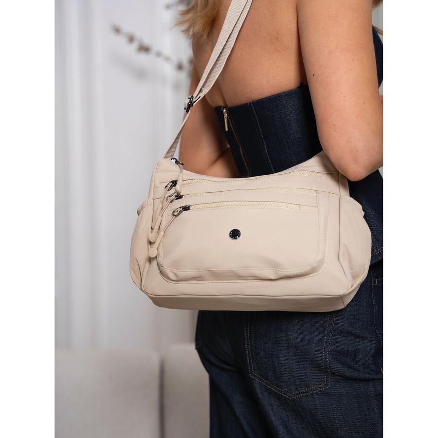 Städtische Damenhandtasche in Beige aus Polyester - Peterson