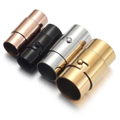 1Pcs Lace Buckle Clasps For Leather Cord Bracelet Jewelry Making Accessories Stainless Steel Magnetic Clasp Fastener Closure